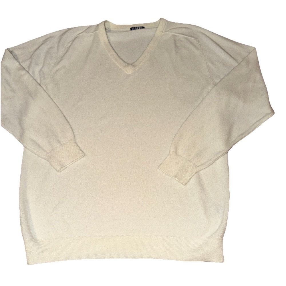 Vintage La Mode Golf Sweater Cashmerlon XL V-Neck Casual